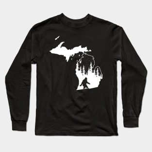 Michigan Bigfoot Gift Long Sleeve T-Shirt